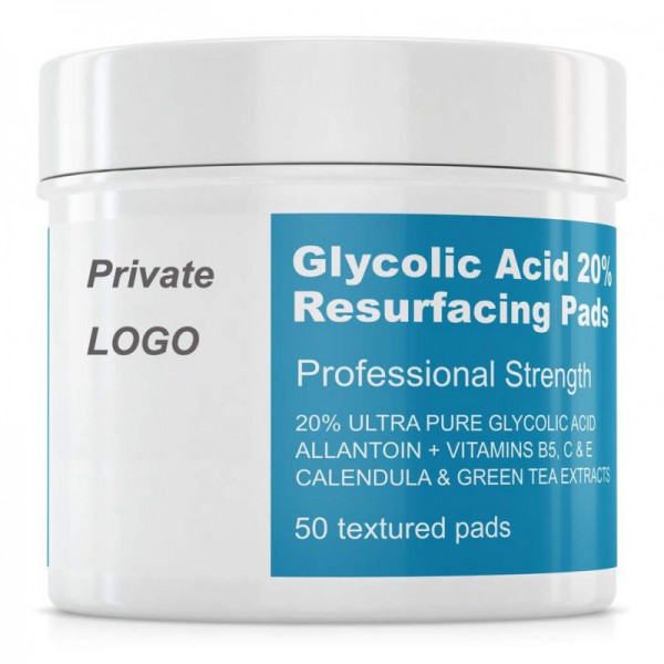 OEM/ODM Glycolic Acid 20% Resurfacing Pads For Face and Body, Anti Aging Skin Resurfacing Peel Pads
