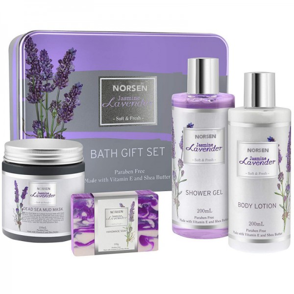 Factory Supply new 2021 wholesale Lavender  shower gel body lotion bath Bath and Body Gift Set