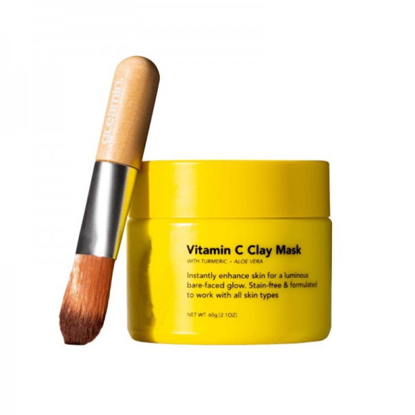 2021 Private Label Natural Organic Kaolin Facial Mud Mask Skin Care Face Brighten Whitening vitamin c face mask