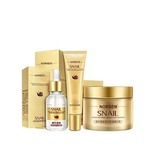 Hot Sales OEM High Quality China Factory Face Care Whitening Anti Aging Moisturizing Snail Skin Care Set