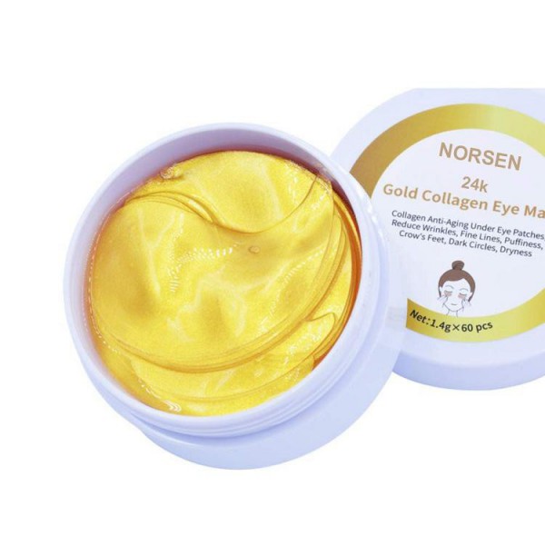 Private Label skin care skin whitening moisturizing firming 24K Gold Collagen Eye Mask for skin