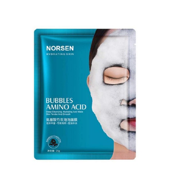 Wholesale private label amino acid bamboo charcoal foam facial mask