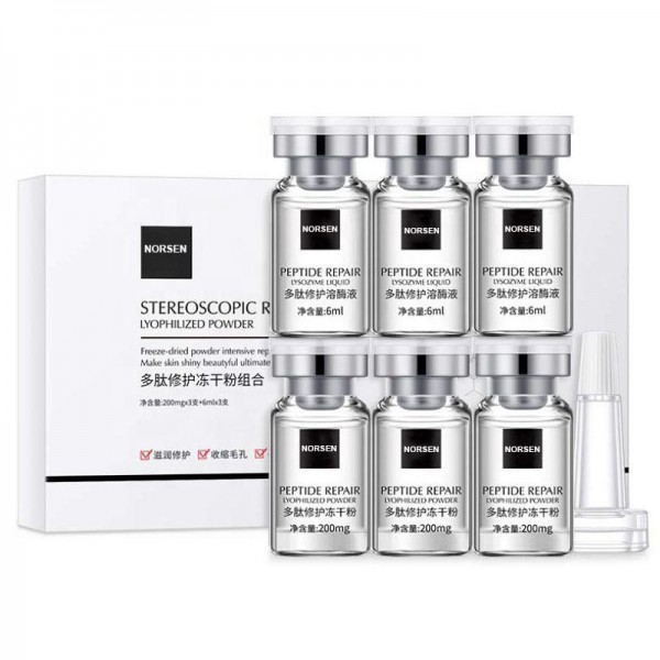Wholesale Anti Wrinkle Anti Aging Peptide Repair Lysozyme Liquid Peptide Repair Lyophilized Powder Set