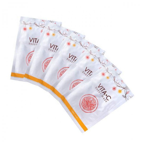 Private Label Organic Skin Care Anti Aging Vitamin C Sheet Face Mask