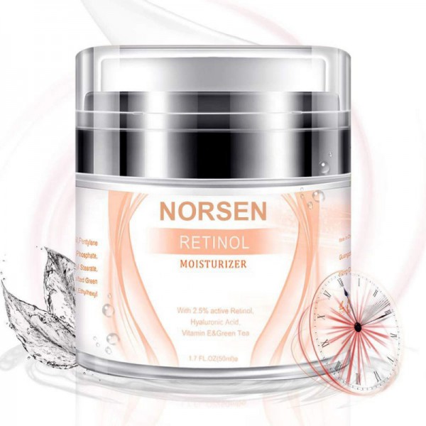 Organic Face Moisturizer Anti Wrinkle Retinol Cream Private Label Natural Plastic Bottle Adults Female 3 Years Sample Size 50ml