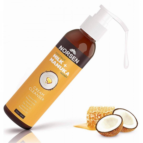 Best selling custom skin care skin whitening firming repairing coconut milk and honey face clean private label face wash