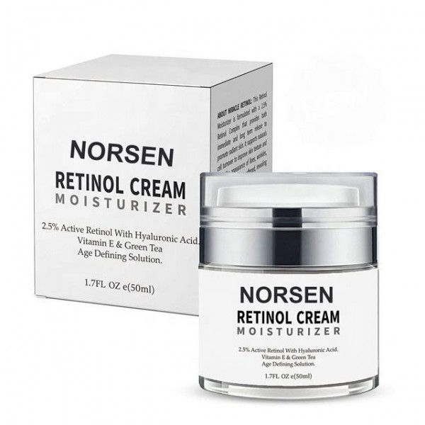 High Quality Organic Retinol Cream Plastic Bottle Private Label Adults Face Female 3 Years Sample Size 30 Days 50ml OEM/ODM