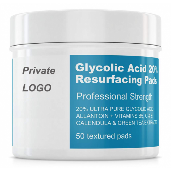 Amazon hot sale Anti Wrinkle 35% Facial Peel Glycolic Acid Pads for Face & Body with Allantoin Vitamins B5 C & E Calendula