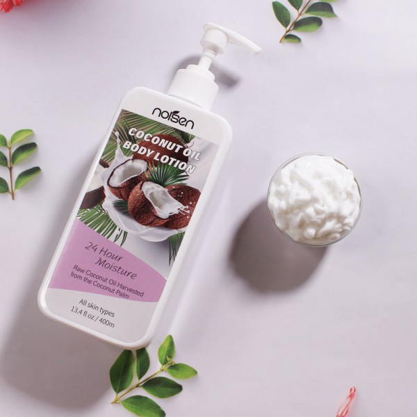 hot selling skin care cosmetic coconut oil long lasting moisture nourishing brightening whitening body lotion