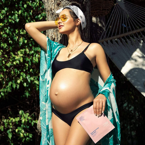 Custom moisturizing Pregnant belly mask with Reduce Stretch Mark Remove  Maternity body skin care belly sheet mask